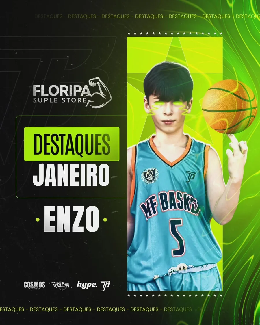 Card de Destaque do Mês da JB7: Enzo, destaque de janeiro